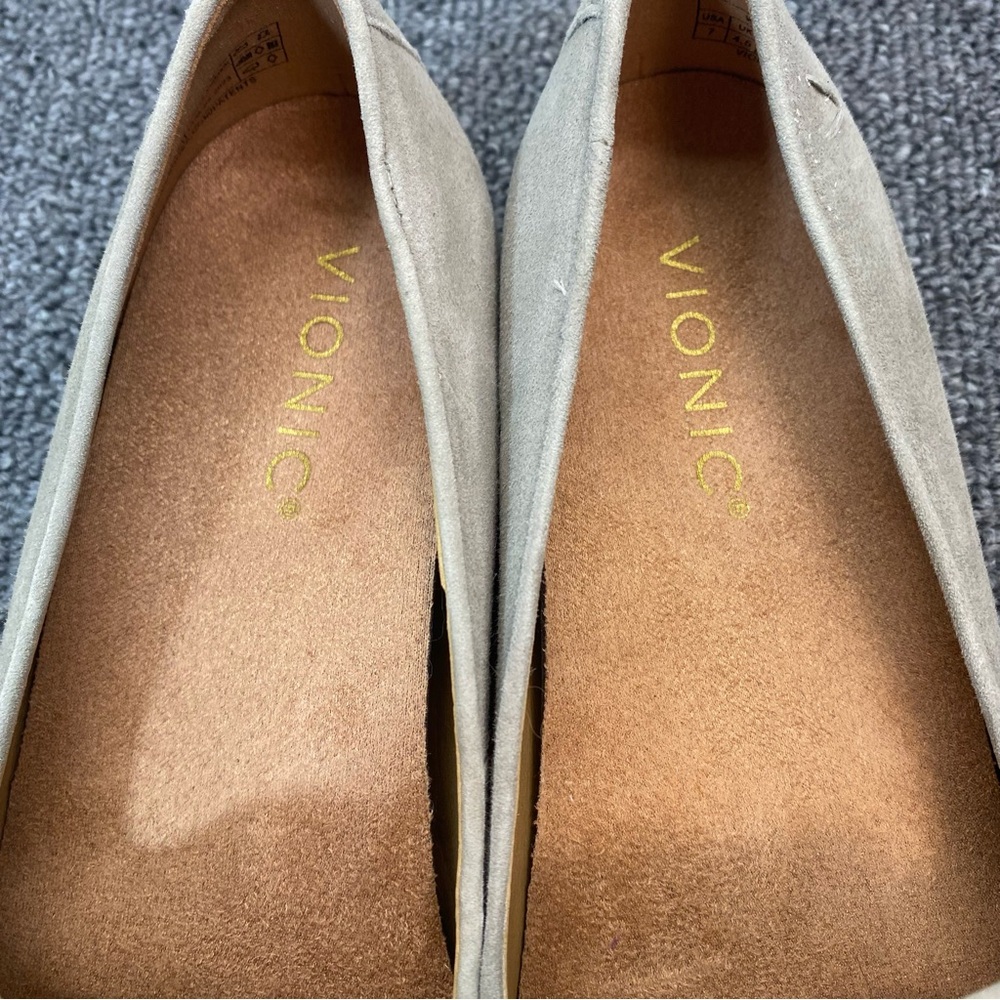 Vionic Willa Loafers Flats Dark Taupe Suede Minimalist Quiet Luxury Chic Women 7 - Picture 6 of 13